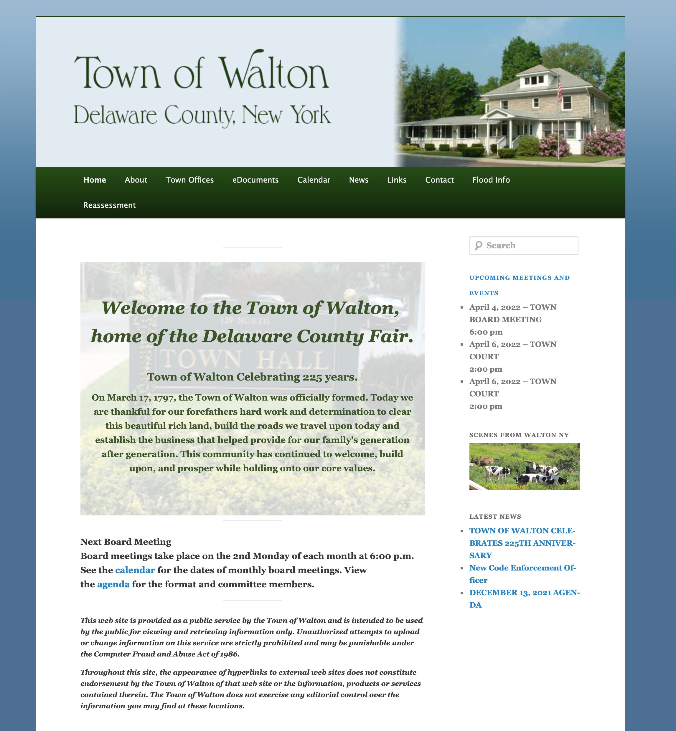 A website for the Town of Walton NY.
Visit website townofwalton.org